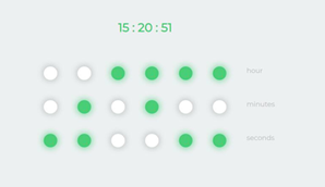 Binary digital clock