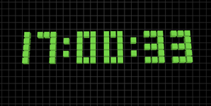 blocky digital clock