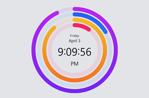 Circular digital clock