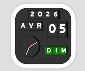 square calendar clock